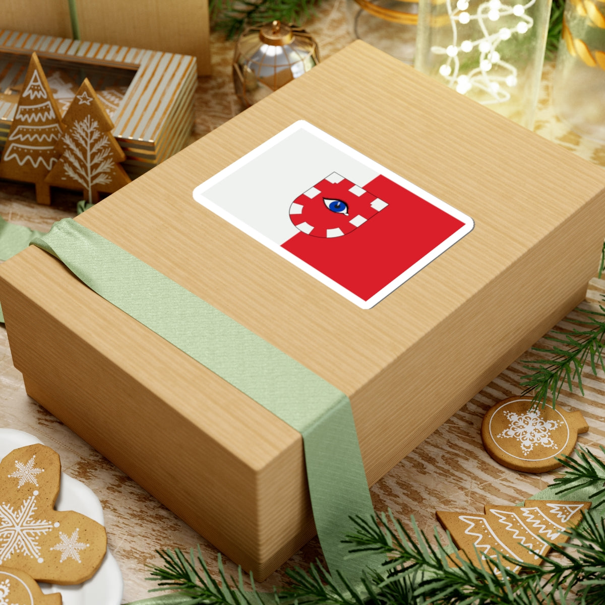 Bandera de lAlcúdia de Veo (Spain) (Coat of Arms) STICKER Vinyl Kiss-Cut Decal