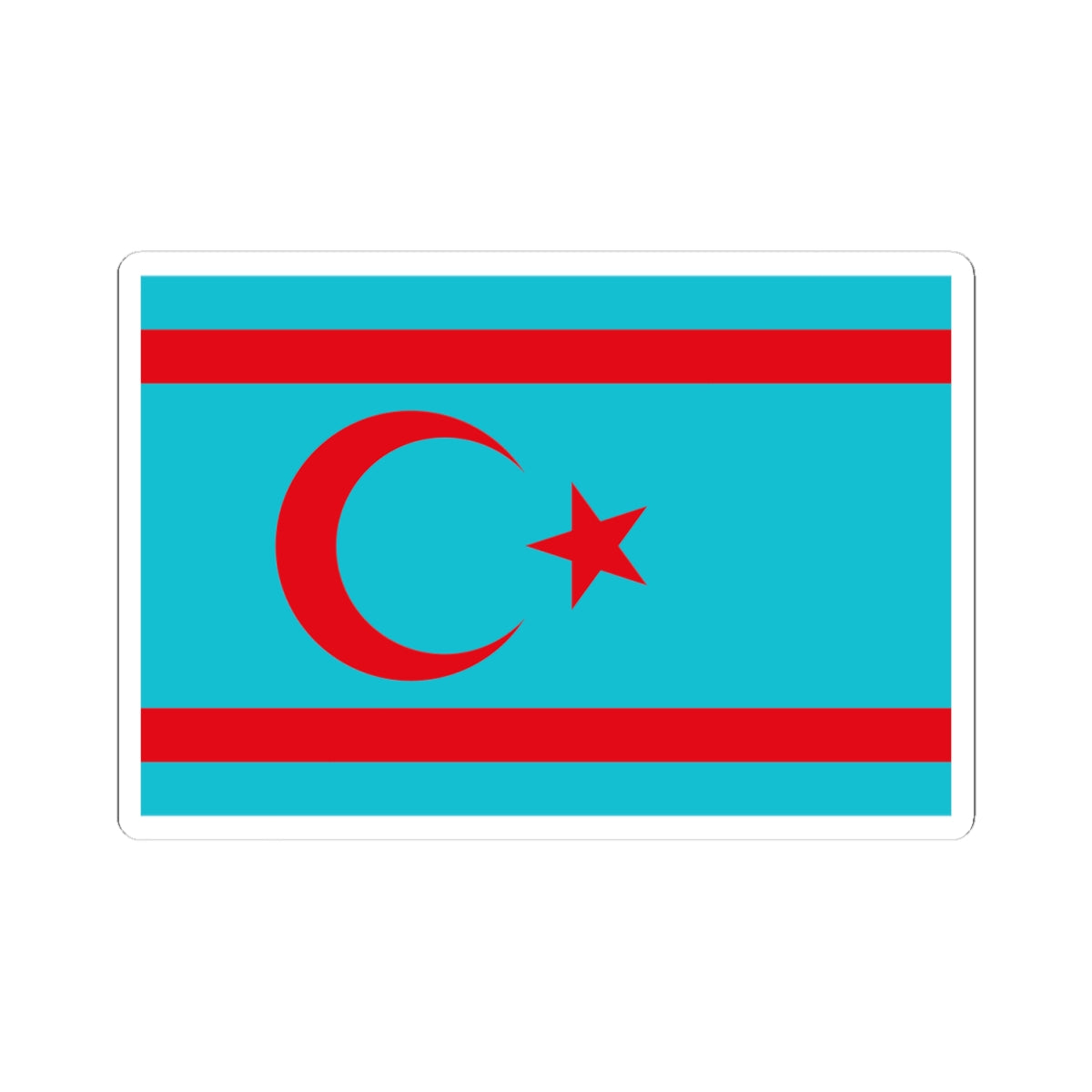 Flag of Syrian Turkmens (Syria) STICKER Vinyl Kiss-Cut Decal