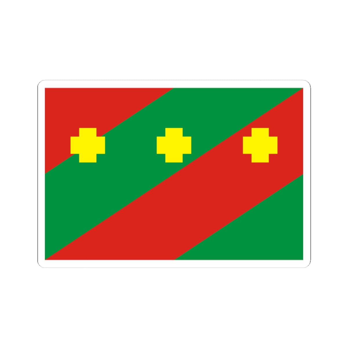 Flag of Troitcky rayon Chelyabinsk oblast (Russia) STICKER Vinyl Kiss-Cut Decal