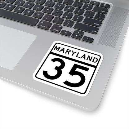 MD Route 35 (Maryland) (Road Sign) STICKER Vinyl Kiss-Cut Decal