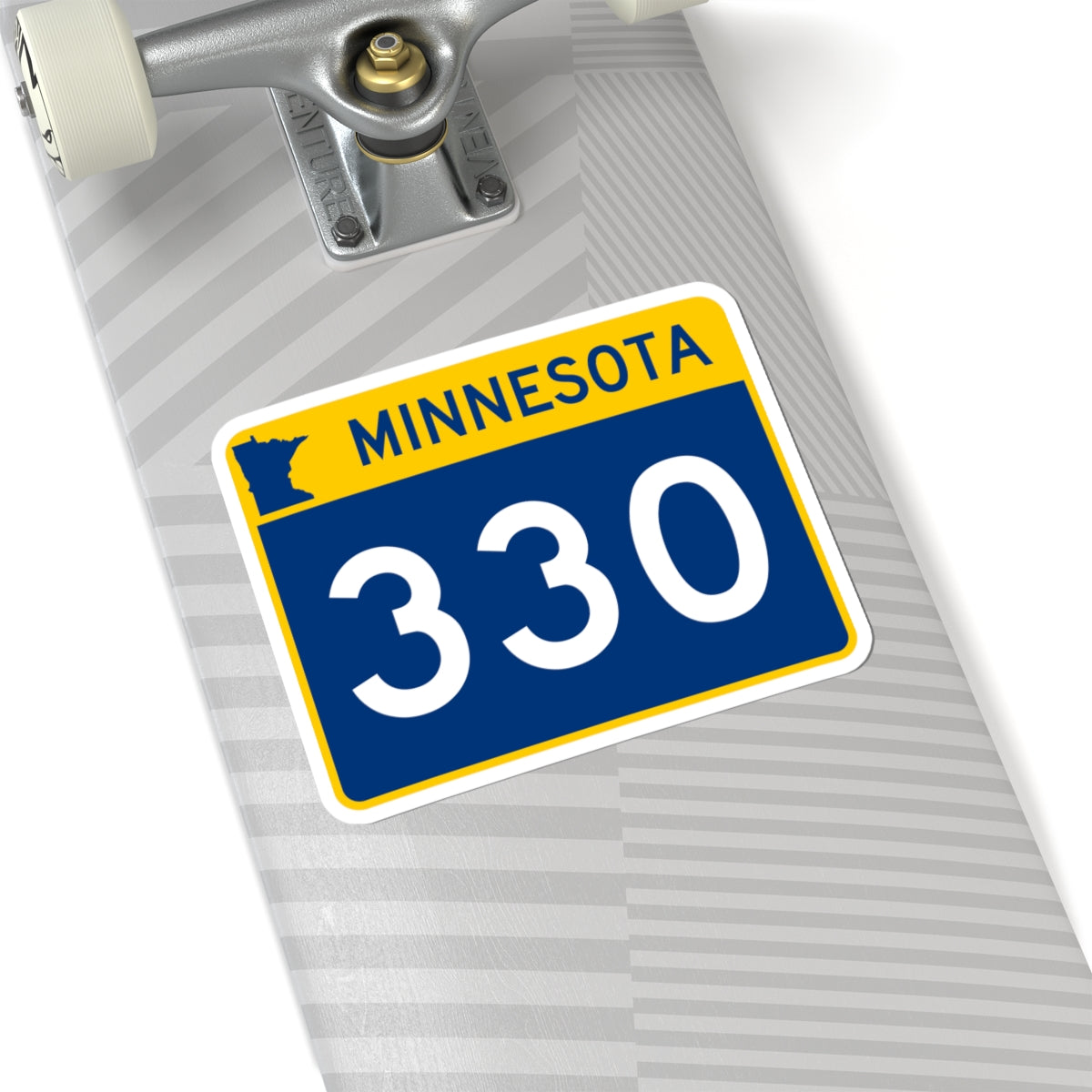 MN-330 wide (Minnesota) (Road Sign) STICKER Vinyl Kiss-Cut Decal