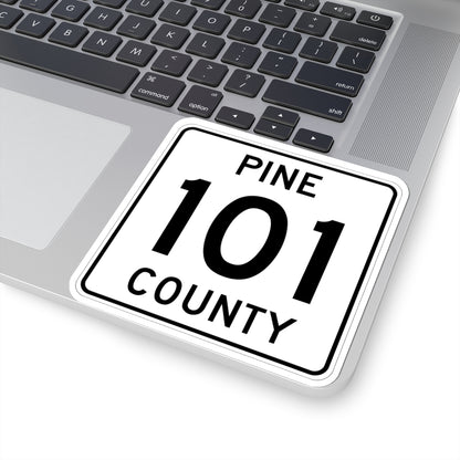 Pine County Route 101 MN (Minnesota) (Road Sign) STICKER Vinyl Kiss-Cut Decal