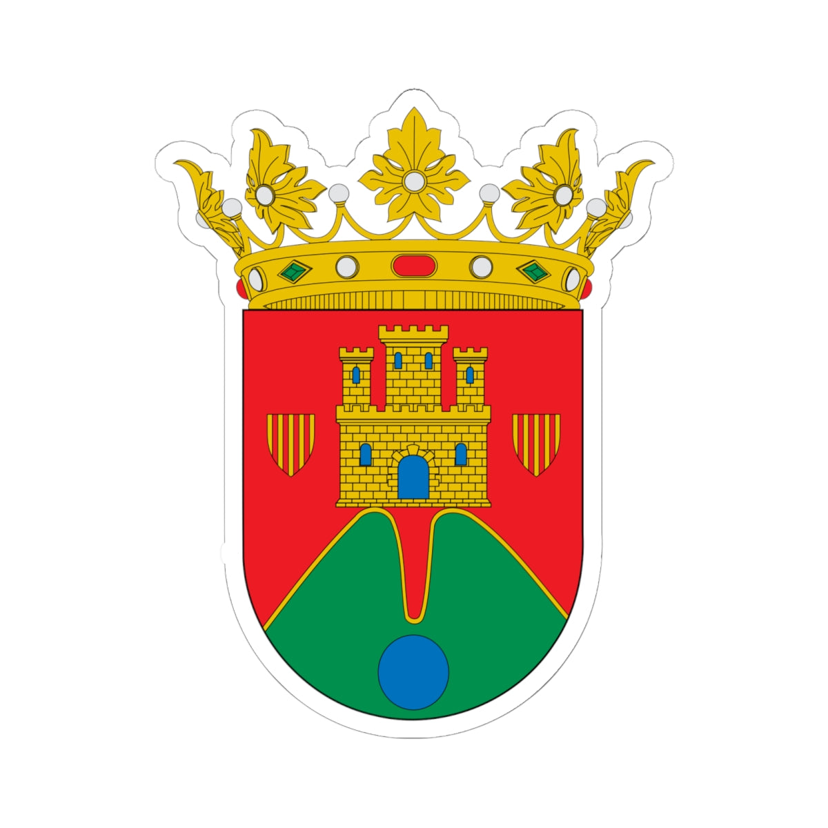 Escudo de Anento (Spain) (Coat of Arms) STICKER Vinyl Kiss-Cut Decal