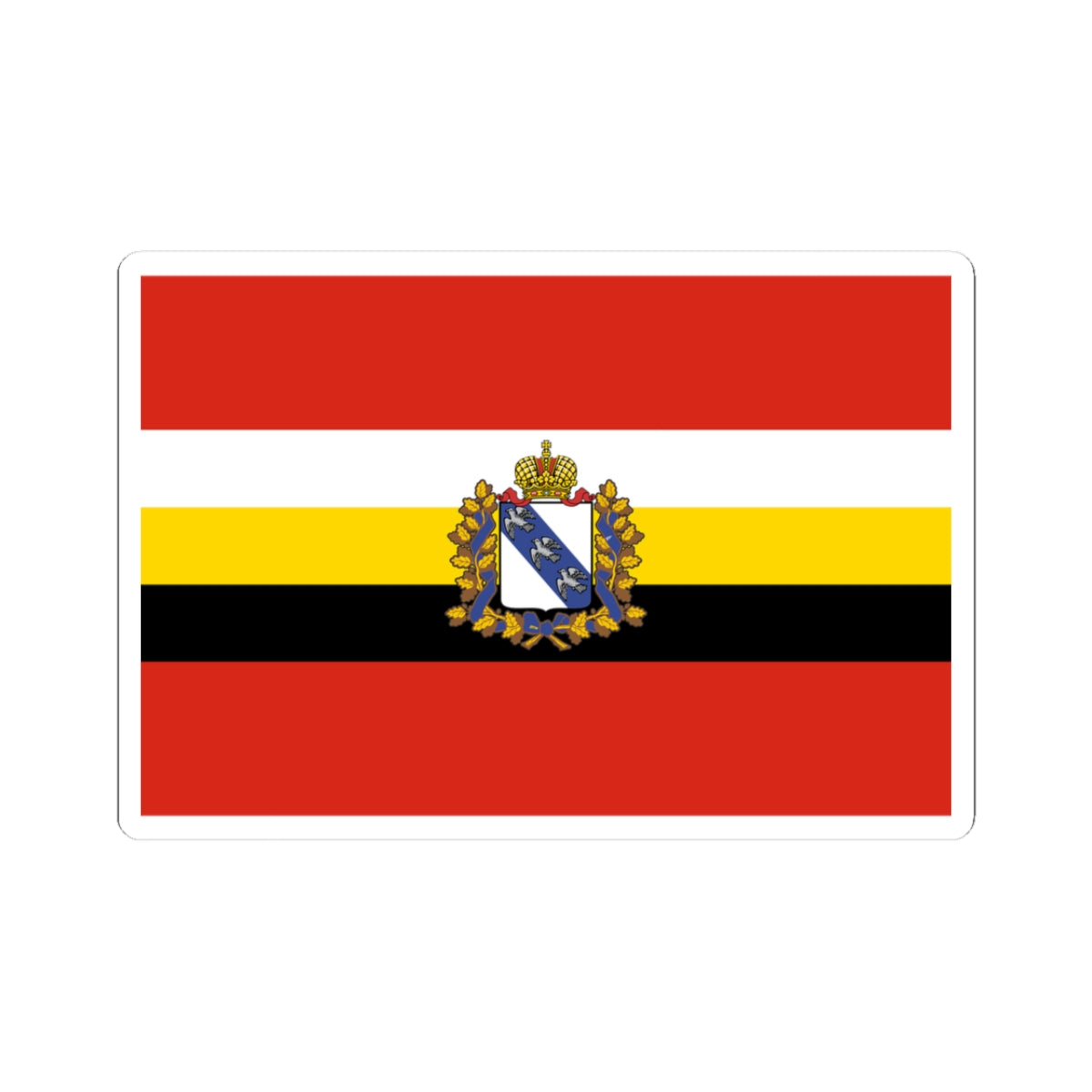 Flag of Kursk Oblast large (Russia) STICKER Vinyl Kiss-Cut Decal