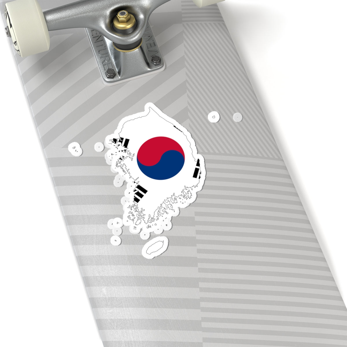 Flag-map of South Korea de-facto (Korea) STICKER Vinyl Kiss-Cut Decal