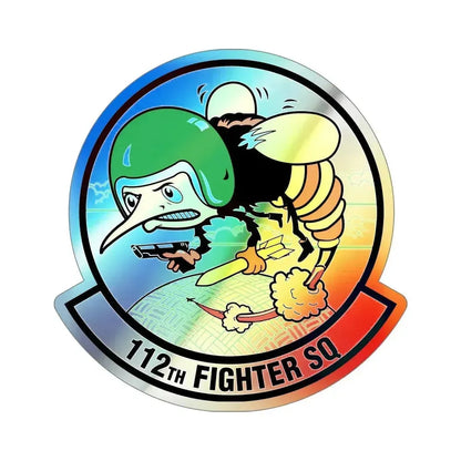 112th Fighter Squadron (U.S. Air Force) Holographic STICKER Die-Cut Vinyl Decal 5 Inch Holographic - The Sticker Space