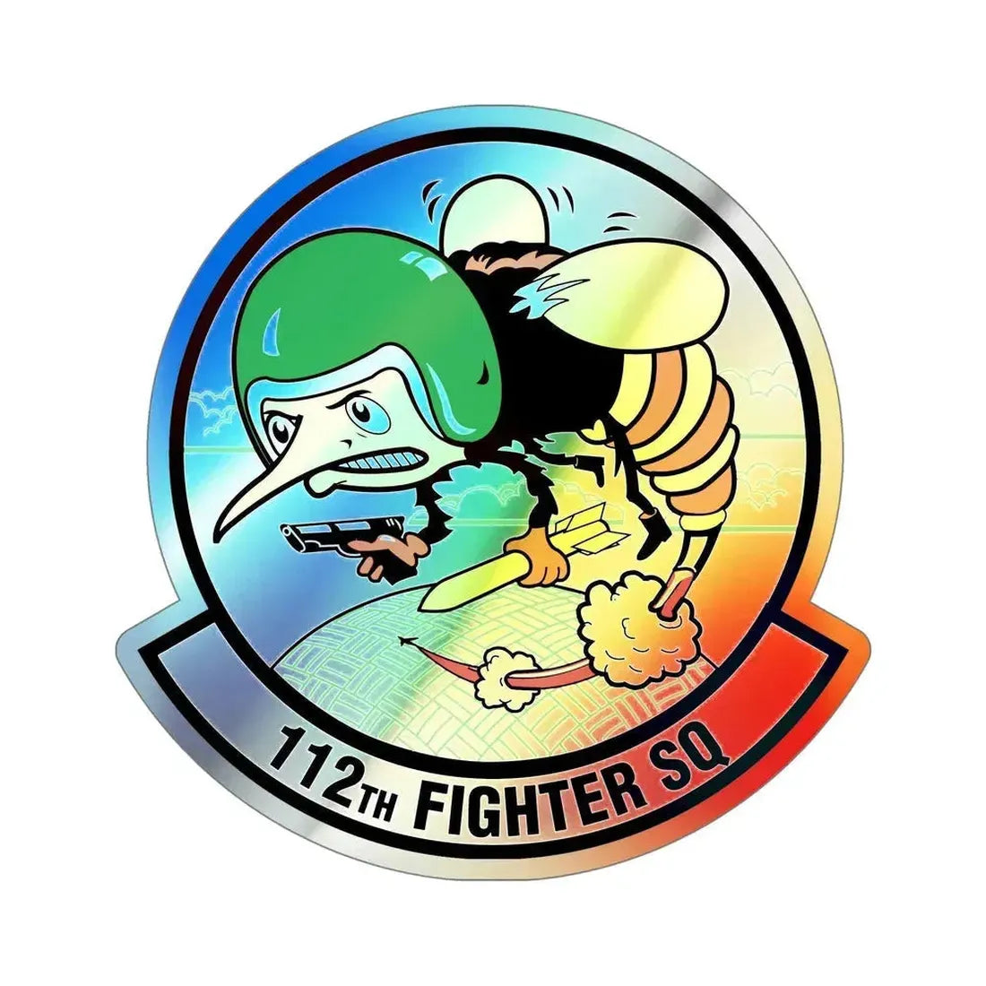 112th Fighter Squadron (U.S. Air Force) Holographic STICKER Die-Cut Vinyl Decal - The Sticker Space