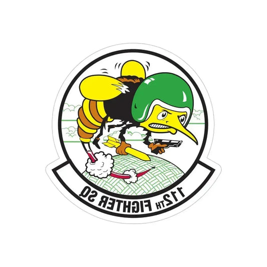 112th Fighter Squadron (U.S. Air Force) REVERSE PRINT Transparent Die-Cut STICKER 6 Inch Die-Cut Transparent - The Sticker Space