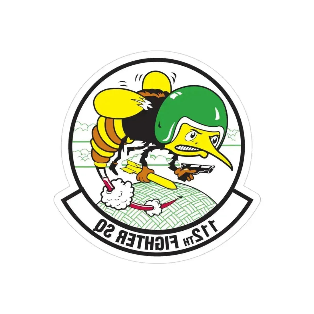 112th Fighter Squadron (U.S. Air Force) REVERSE PRINT Transparent Die-Cut STICKER - The Sticker Space