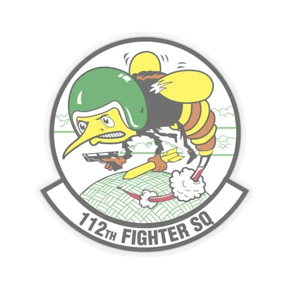 112th Fighter Squadron (U.S. Air Force) STICKER Vinyl Kiss-Cut Decal 3 Inch Transparent - The Sticker Space