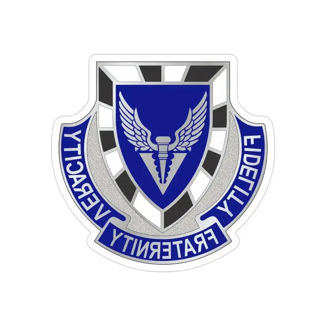 113 Aviation Regiment (U.S. Army) REVERSE PRINT Transparent Die-Cut STICKER 4 Inch Die-Cut Transparent - The Sticker Space