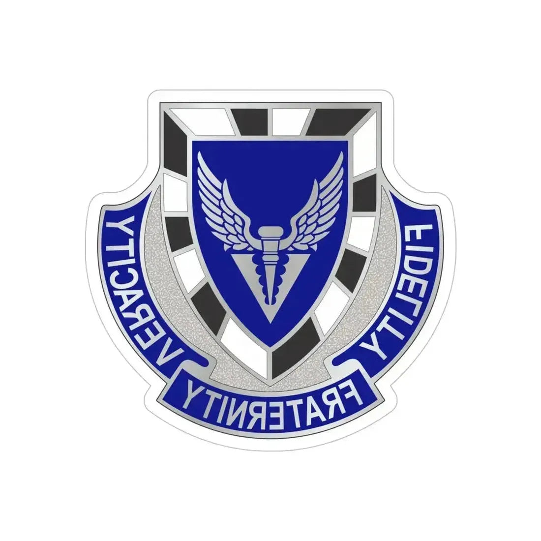 113 Aviation Regiment (U.S. Army) REVERSE PRINT Transparent Die-Cut STICKER 5 Inch Die-Cut Transparent - The Sticker Space
