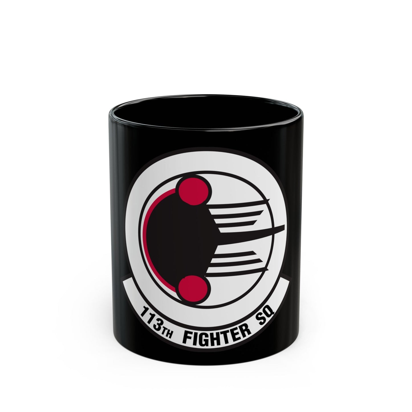 113 Fighter Squadron (U.S. Air Force) Black Coffee Mug-11oz-The Sticker Space