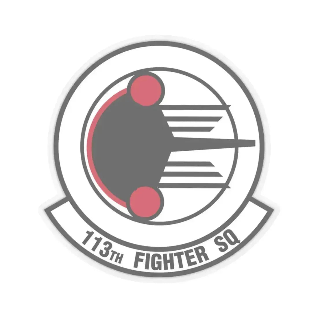 113 Fighter Squadron (U.S. Air Force) STICKER Vinyl Kiss-Cut Decal 3 Inch Transparent - The Sticker Space