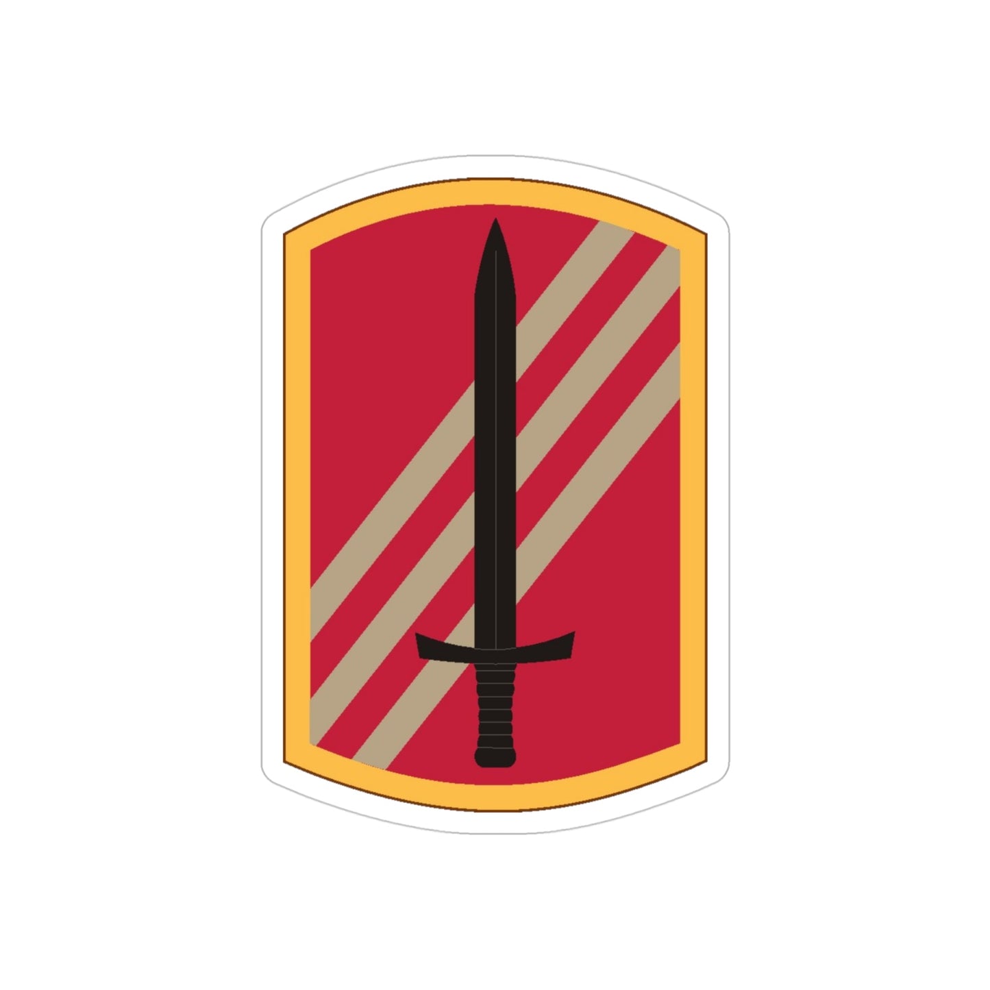 113 Sustainment Brigade (U.S. Army) REVERSE PRINT Transparent STICKER-4" × 4"-The Sticker Space