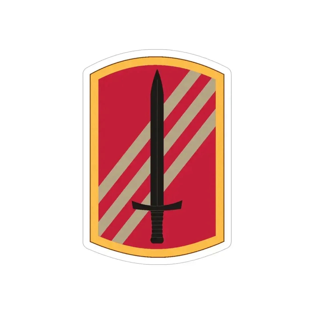 113 Sustainment Brigade (U.S. Army) REVERSE PRINT Transparent Die-Cut STICKER 5 Inch Die-Cut Transparent - The Sticker Space
