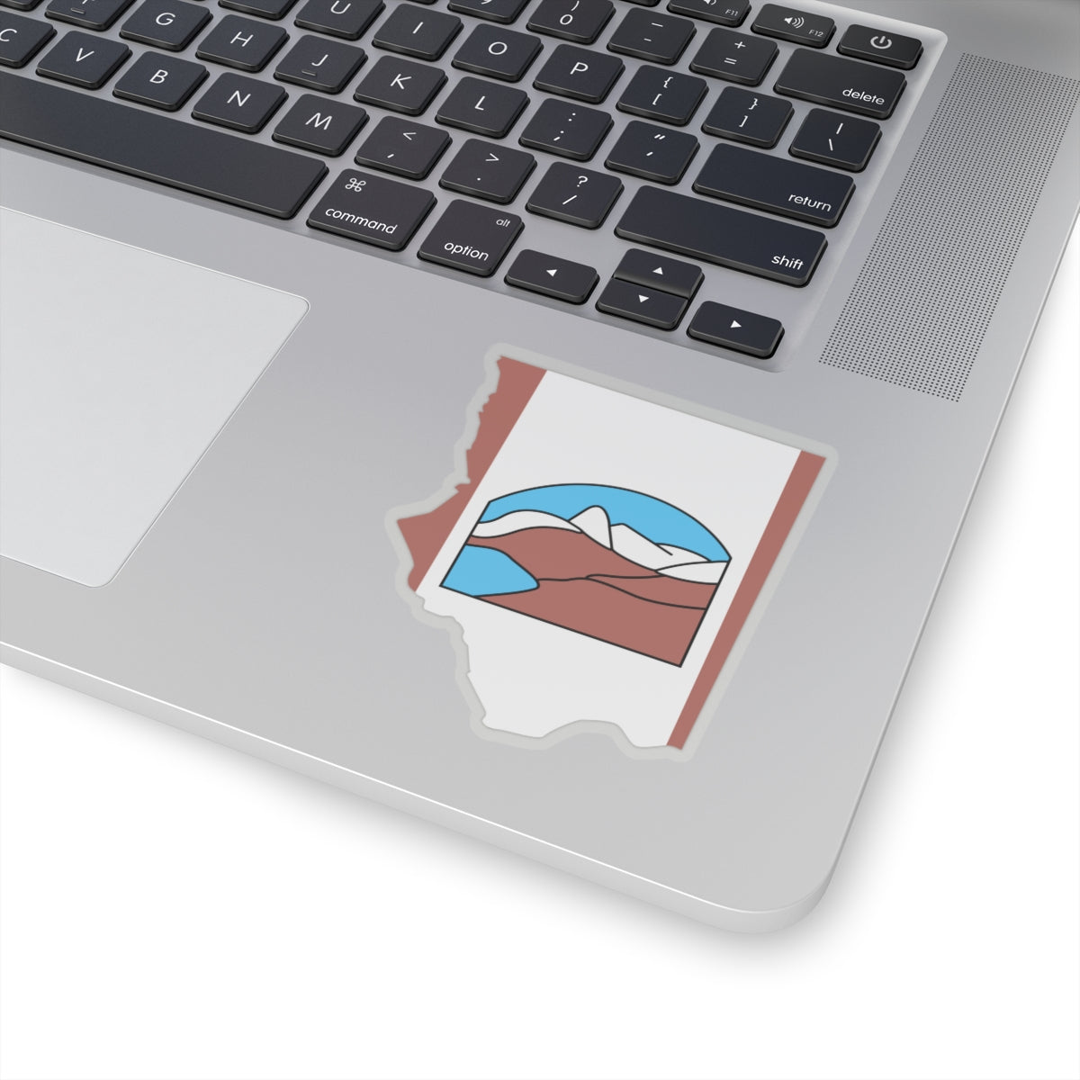 Flag map of Grise Fiord (Canada) STICKER Vinyl Kiss-Cut Decal