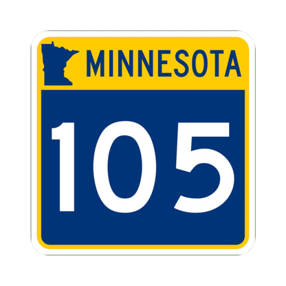MN-105 (Minnesota) (Road Sign) STICKER Vinyl Kiss-Cut Decal