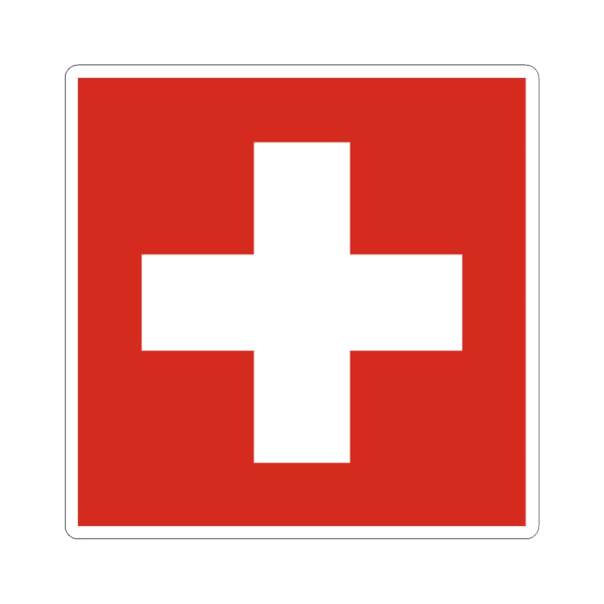 Flag of Switzerland 20-28 (Switzerland) STICKER Vinyl Kiss-Cut Decal