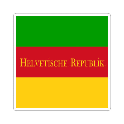 Flag of the Helvetic Republic German (Switzerland) STICKER Vinyl Kiss-Cut Decal