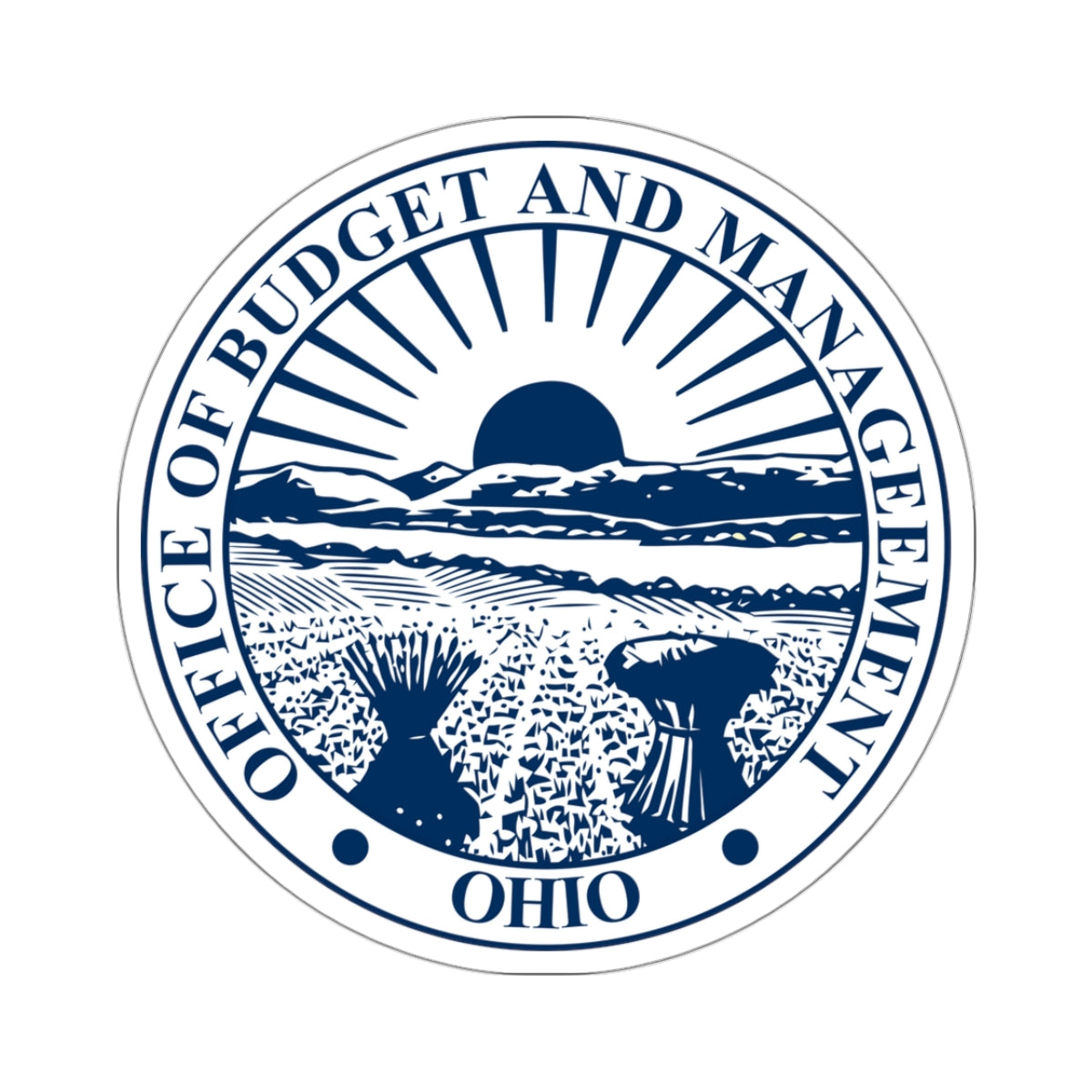 Seal of the Ohio Office of Budget and Management - STICKER Vinyl Kiss-Cut Decal