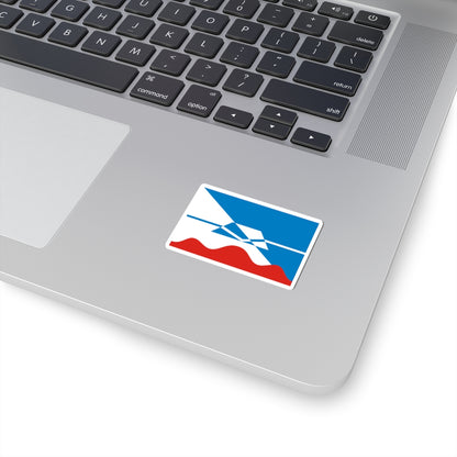 Flag of Krasnogorsk Moscow oblast (Russia) STICKER Vinyl Kiss-Cut Decal