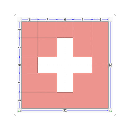Flag of Switzerland construction sheet (Switzerland) STICKER Vinyl Kiss-Cut Decal