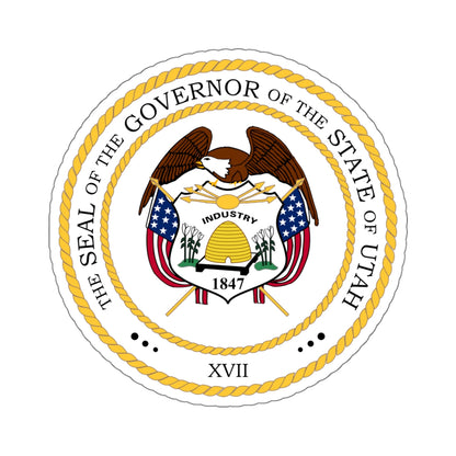 Seal of the Governor of Utah - STICKER Vinyl Kiss-Cut Decal