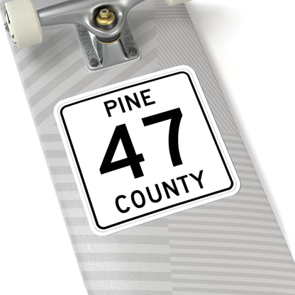Pine County Route 47 MN (Minnesota) (Road Sign) STICKER Vinyl Kiss-Cut Decal