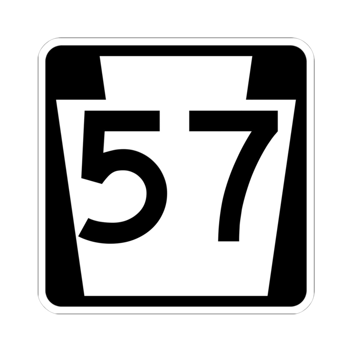 PA-57 (Pennsylvania) (Road Sign) STICKER Vinyl Kiss-Cut Decal