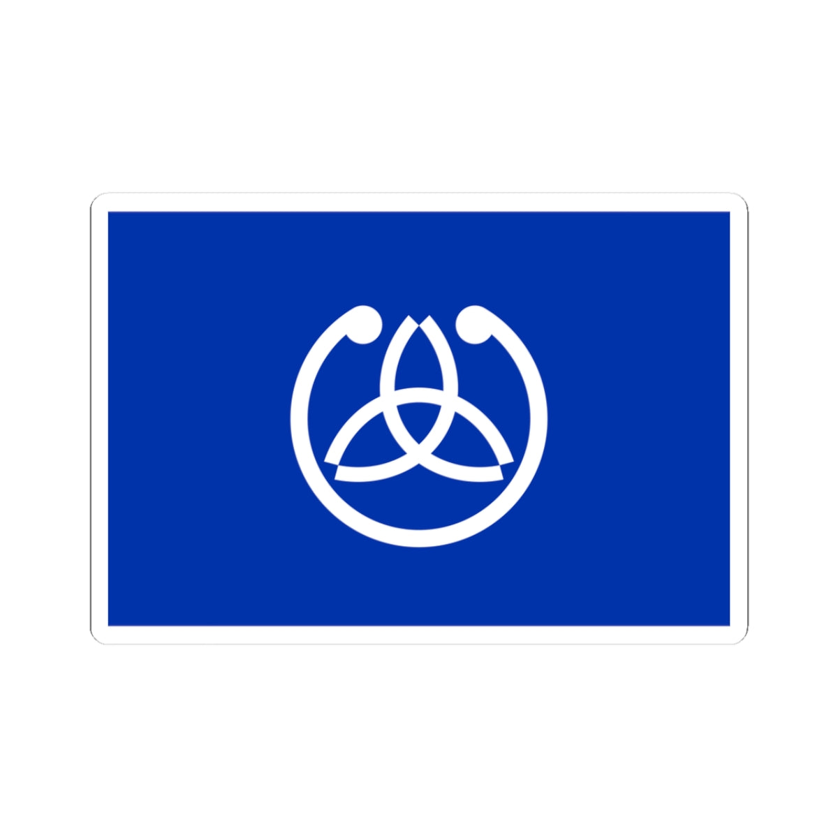 Flag of Onagawa Miyagi (Japan) STICKER Vinyl Kiss-Cut Decal