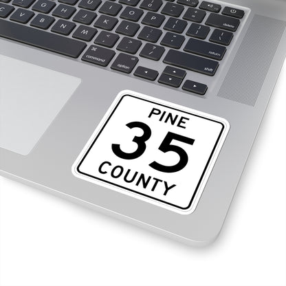 Pine County Route 35 MN (Minnesota) (Road Sign) STICKER Vinyl Kiss-Cut Decal