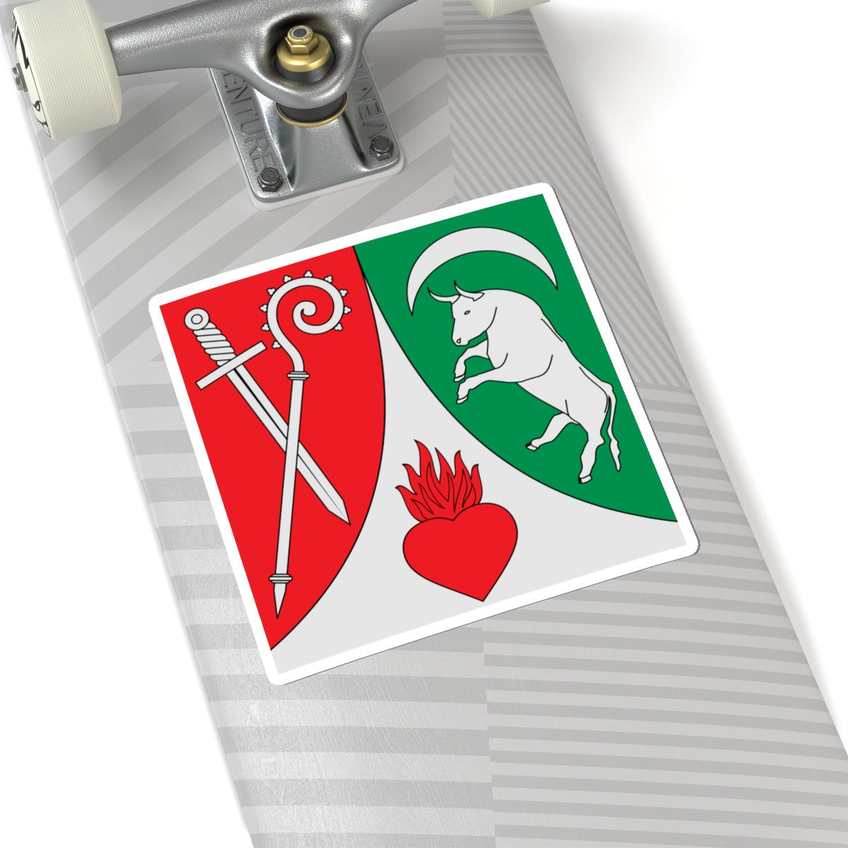 Flag of Jean-Marie Lovey (Switzerland) STICKER Vinyl Kiss-Cut Decal