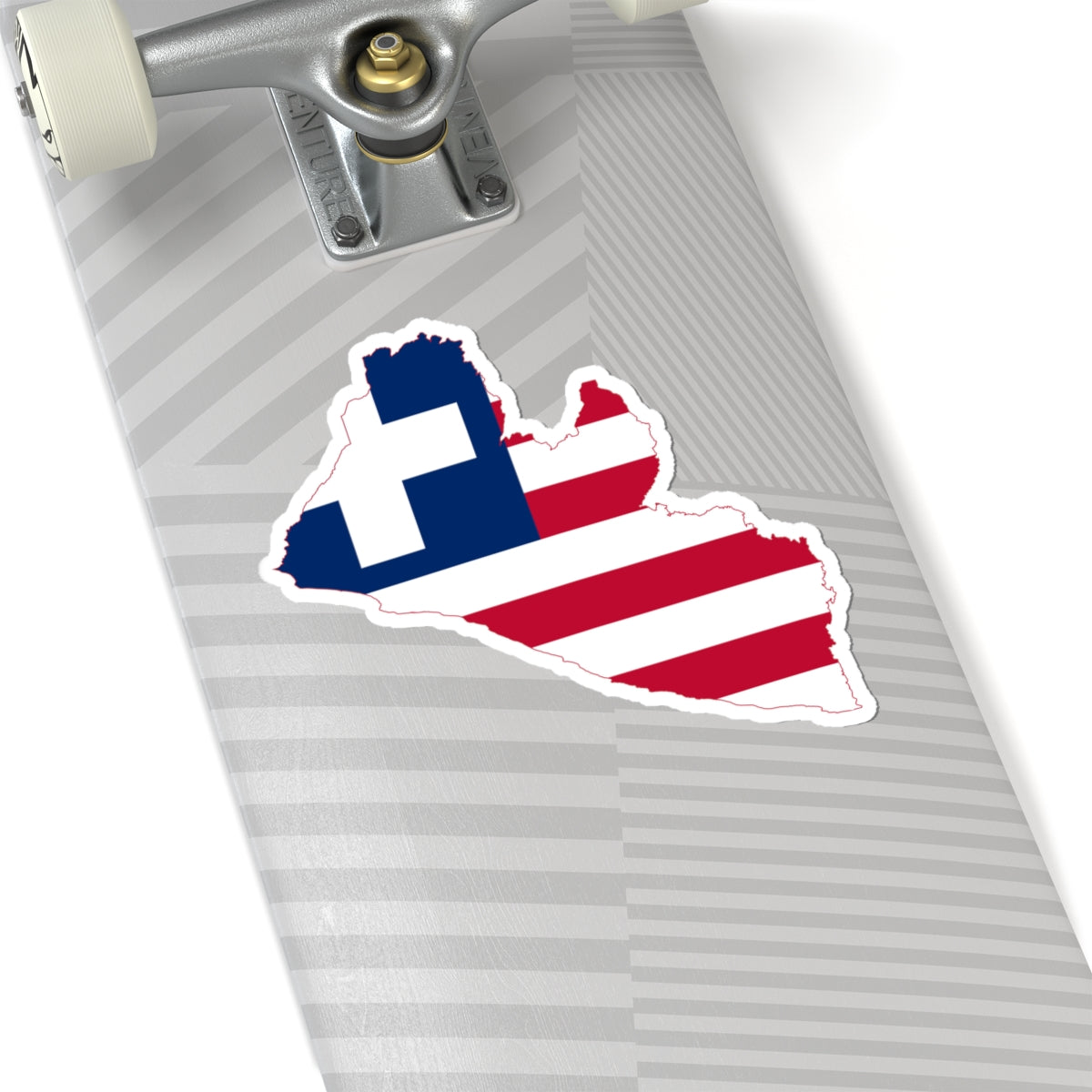 Flag map of Liberia 1827-1847 (Liberia) STICKER Vinyl Kiss-Cut Decal