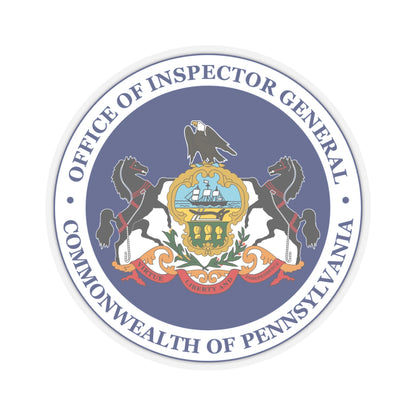 Seal of the Inspector General of Pennsylvania - STICKER Vinyl Kiss-Cut Decal