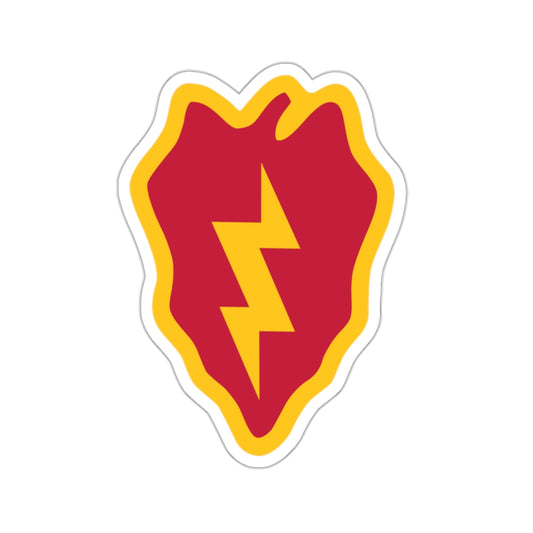 25th Infantry Division shoulder sleeve insignia (U.S. Army) STICKER Vinyl Kiss-Cut Decal