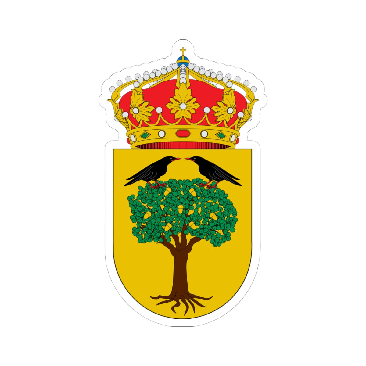 Escudo de Leciñena (Spain) (Coat of Arms) STICKER Vinyl Kiss-Cut Decal