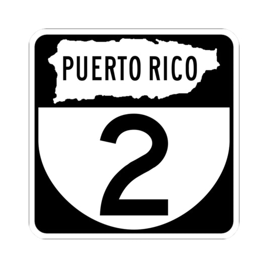 PR old 2 (Puerto Rico) (Road Sign) STICKER Vinyl Kiss-Cut Decal