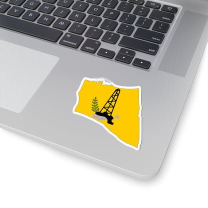 North Sinai Governorate Flag Map (Egypt) STICKER Vinyl Kiss-Cut Decal