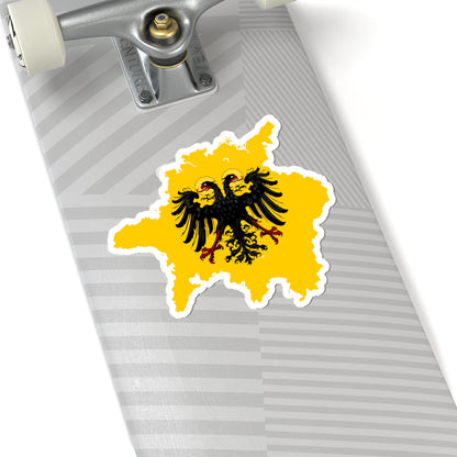 Flag-map of Holy Roman Empire 1648 (Germany) STICKER Vinyl Kiss-Cut Decal
