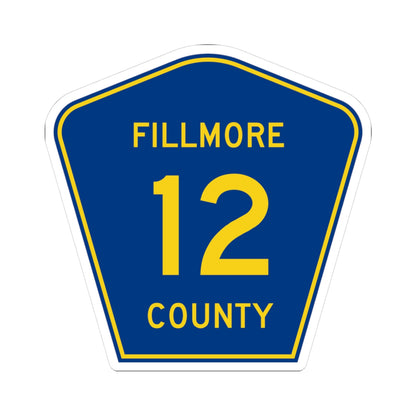 Fillmore County Route 12 (Minnesota) (Road Sign) STICKER Vinyl Kiss-Cut Decal