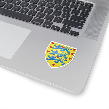 Ancien blason Danemark (Denmark) (Coat of Arms) STICKER Vinyl Kiss-Cut Decal