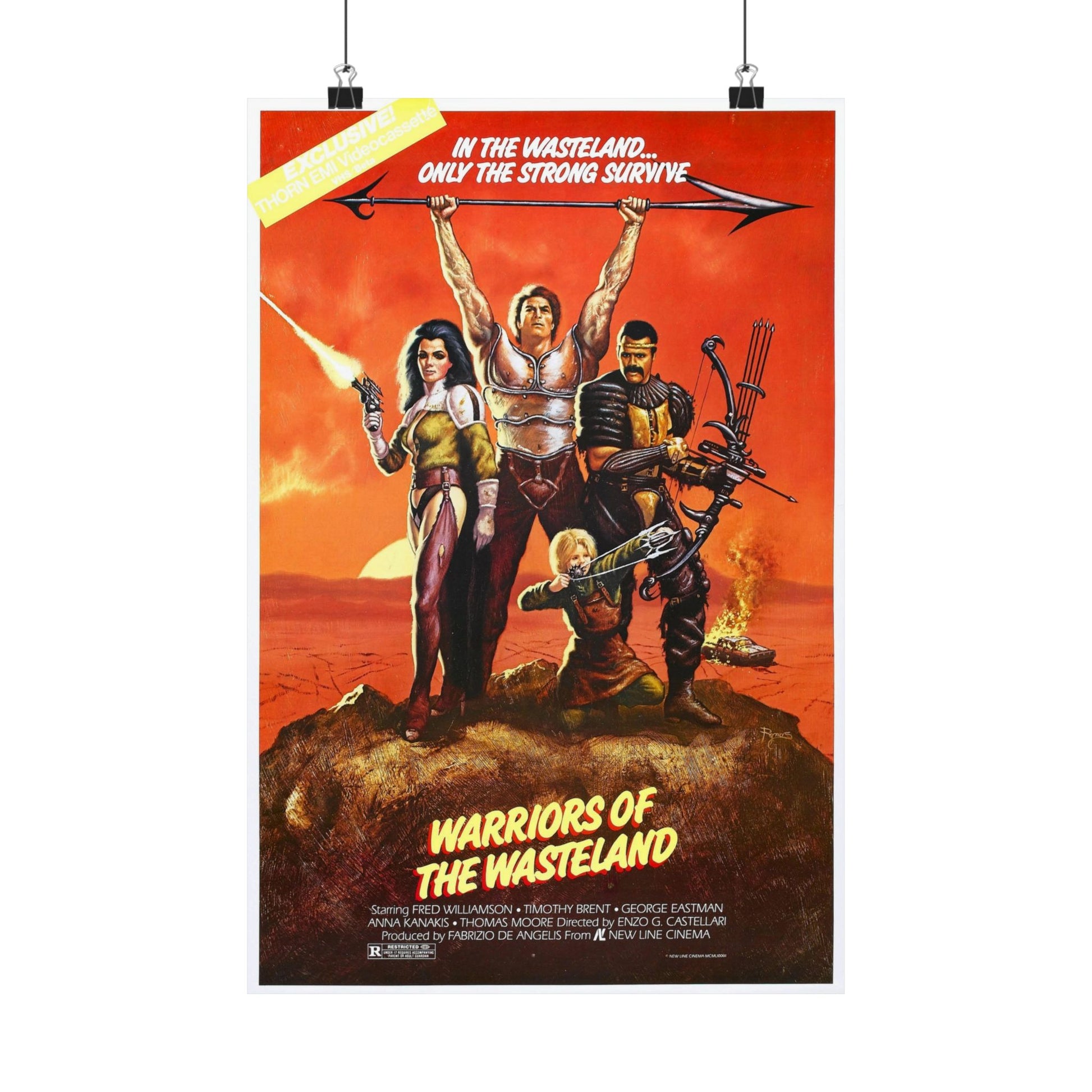 WARRIORS OF THE WASTELAND (THE NEW BARBARIANS) 1983 - Paper Movie Poster-12″ x 18″-The Sticker Space