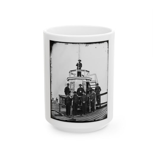 Washington, D.C. Central Signal Station, Winder Building, 17th And E Streets Nw, And Signal Corps Men (U.S. Civil War) White Coffee Mug