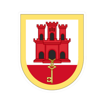 Arms of Gibraltar (United Kingdom) (Coat of Arms) STICKER Vinyl Kiss-Cut Decal