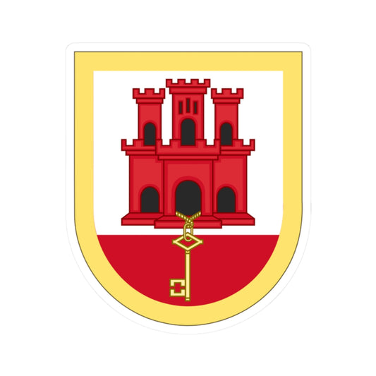 Arms of Gibraltar (United Kingdom) (Coat of Arms) STICKER Vinyl Kiss-Cut Decal