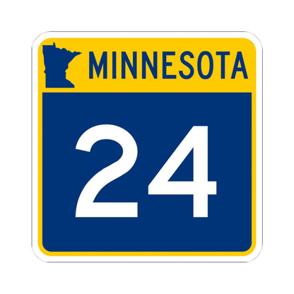 MN-24 (Minnesota) (Road Sign) STICKER Vinyl Kiss-Cut Decal
