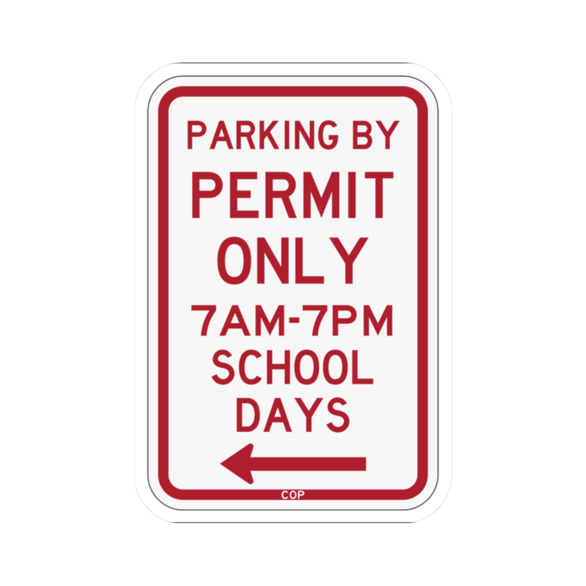 PBOT Road sign P4456L (Oregon) (Road Sign) STICKER Vinyl Kiss-Cut Decal