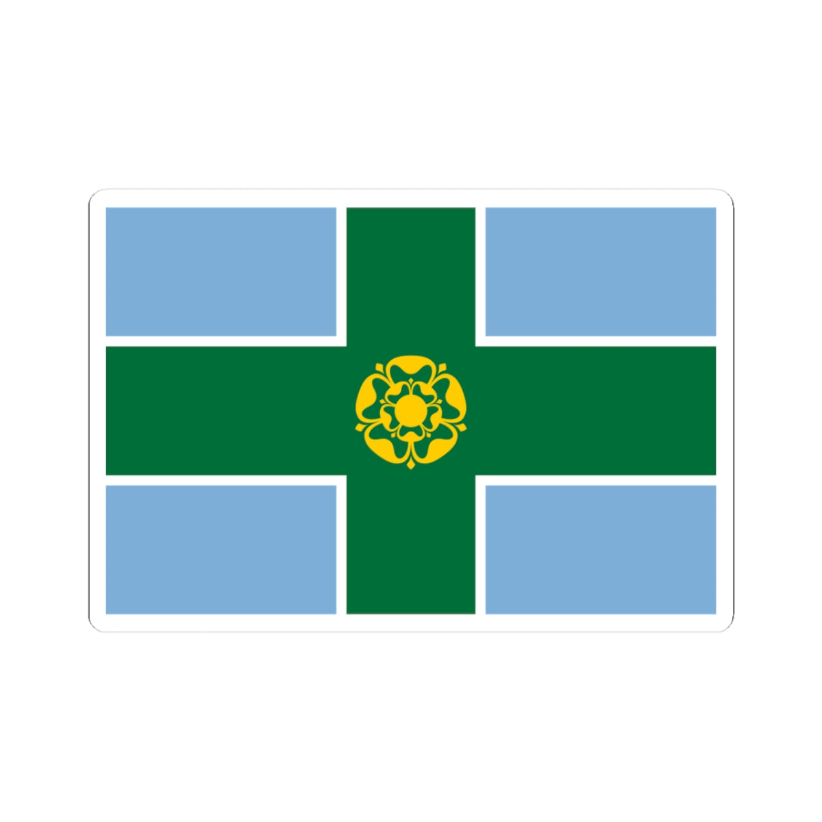 Derbyshire flag (England) STICKER Vinyl Kiss-Cut Decal
