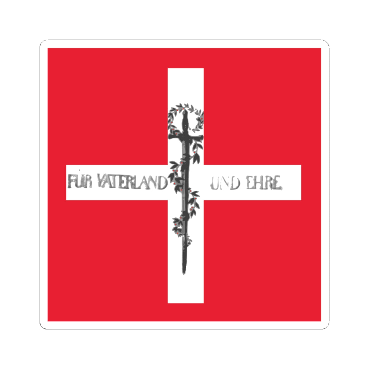 Swiss flag Bachmann 1815 (Switzerland) STICKER Vinyl Kiss-Cut Decal